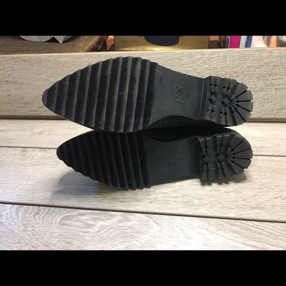 GX Black Rainboot Pointy Toe Textured Size 9 Y - Picture 8 of 10